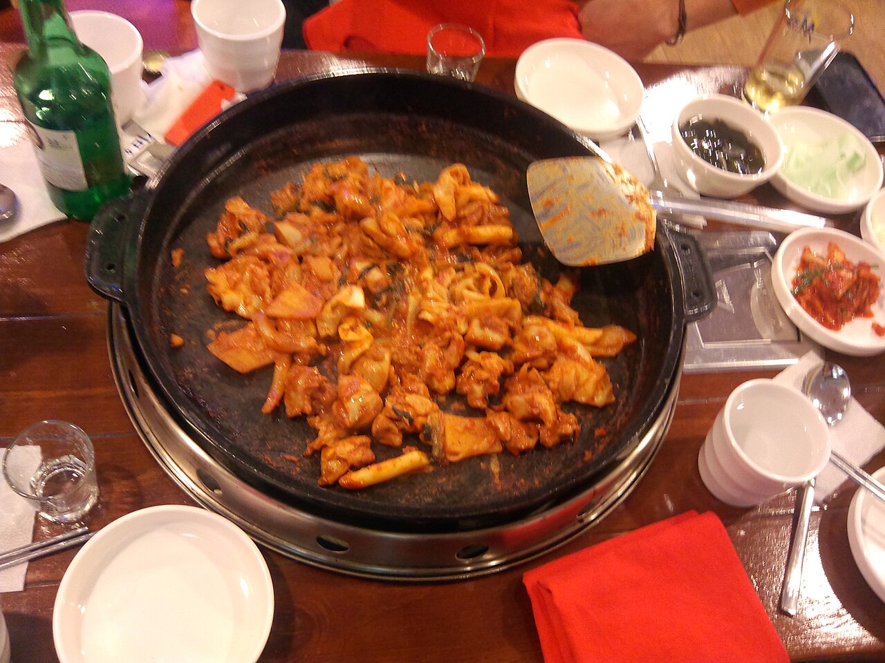 Korean home-style meal with vegetables